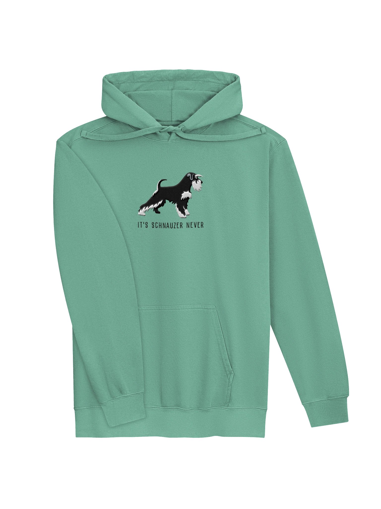 It's Schnauzer Never Premium Hoodie (Embroidered) of a Miniature Schnauzer(Black & Silver) product image (19)