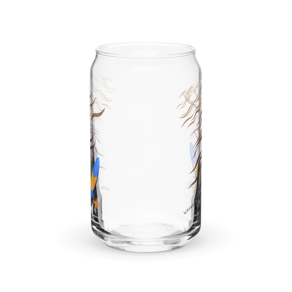 Life Is Better Where Sea Waves Whisper Can-Shaped Glass ( Side -Beach- ) product image (2)