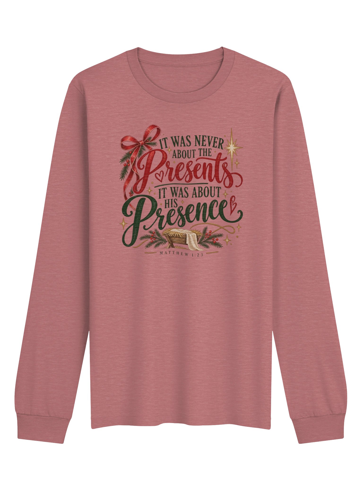His Presence Long Sleeve Tee | Matthew 1:23 product image (37)