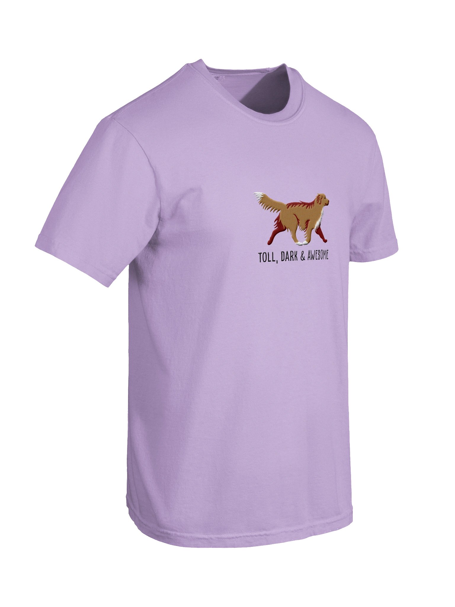 Toll, Dark, and Awesome T-Shirt(Embroidered) of a Nova Scotia Duck Tolling Retriever(Tan) product image (11)