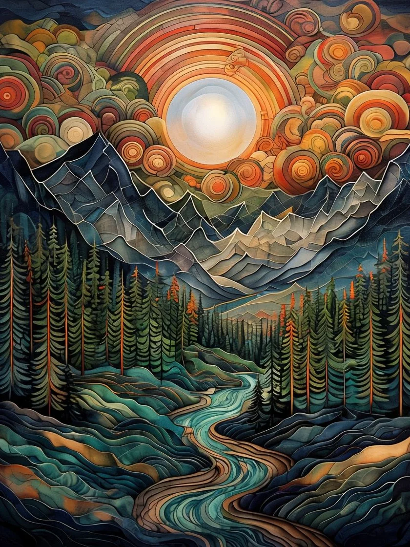 Ethereal Forest River Framed Poster product image (1)
