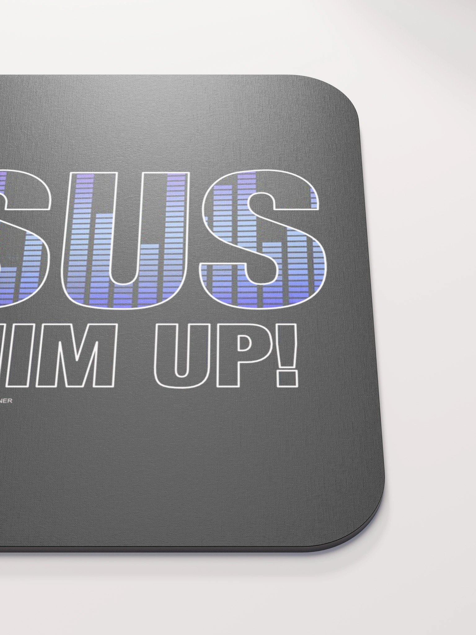 Jesus Turn Him Up, Black Mouse Pad product image (5)