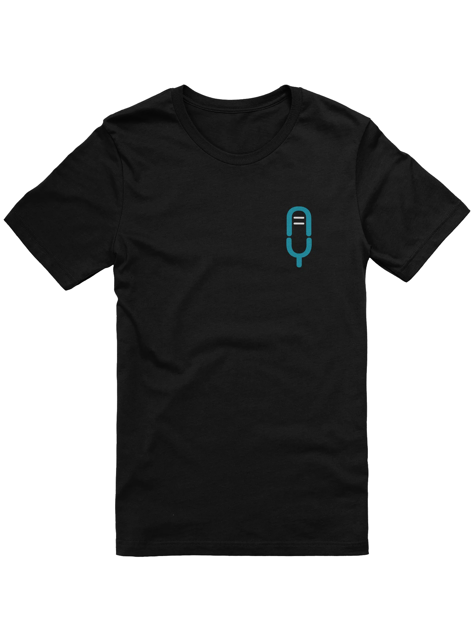 FunnyNFarbsy Microphone Logo Shirt (Teal & White) product image (1)
