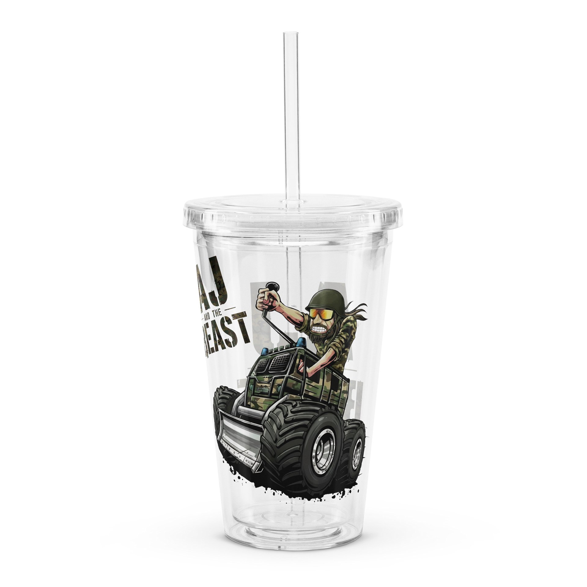 Double Wall Clear Plastic Tumbler (16 oz) : CAMO product image (3)