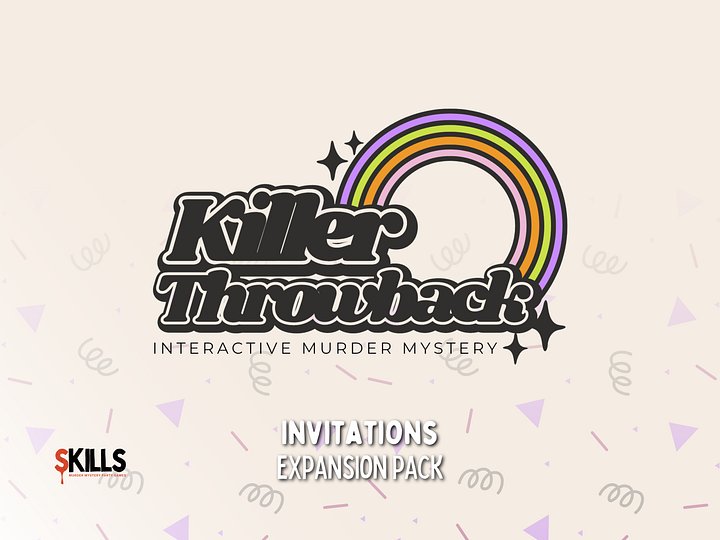 Killer Throwback - A 1980s Murder Mystery - Invitations Add-On product image (1)