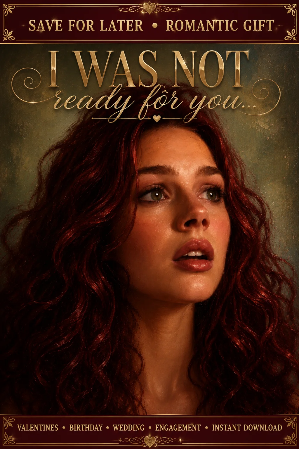 I Was Not Ready For You Romantic Quote 8K Digital Art Valentines Wedding Gift Instant Download product image (1)