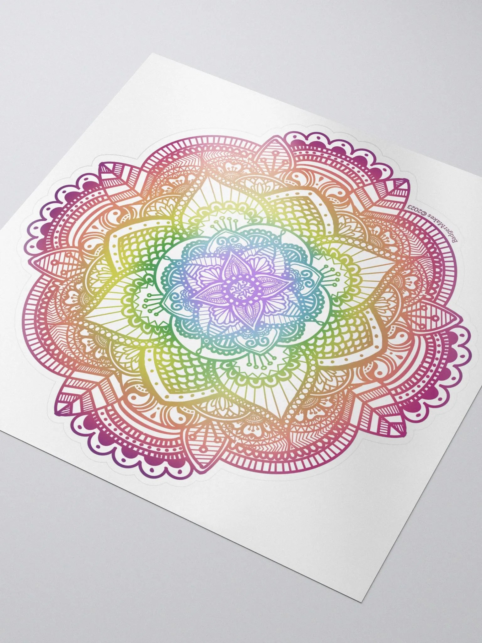 Rainbow Mandala Sticker product image (3)