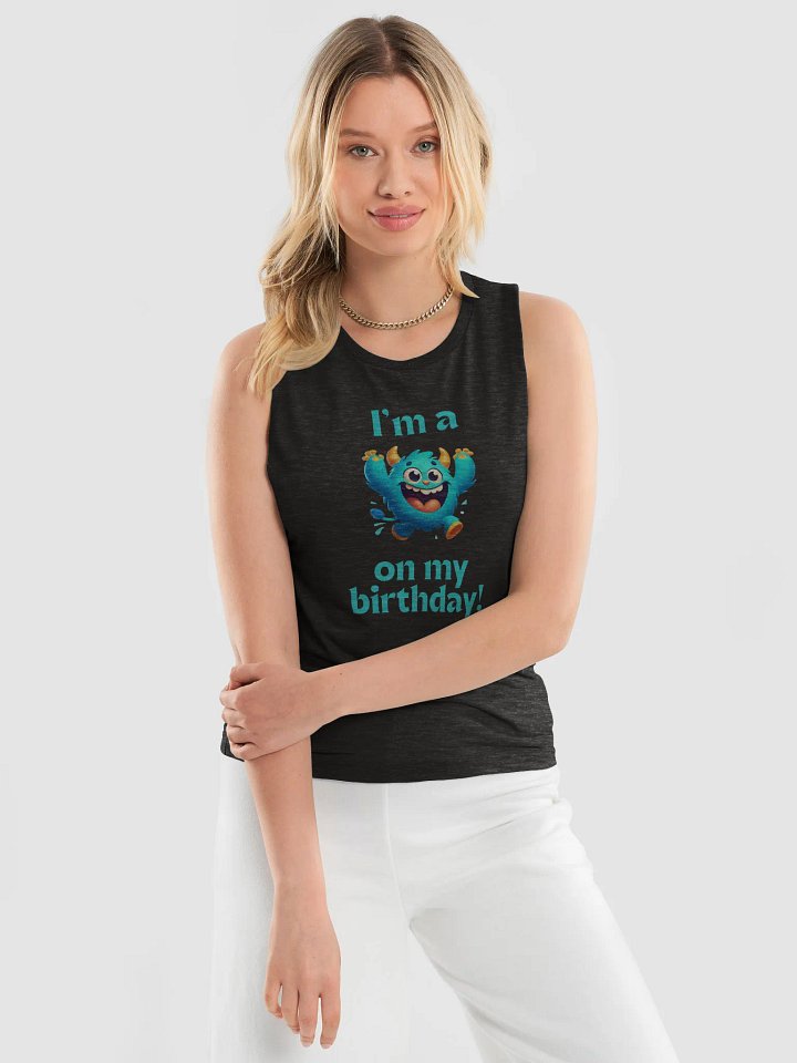 Cheerful Birthday Monster Muscle Tank product image (2)