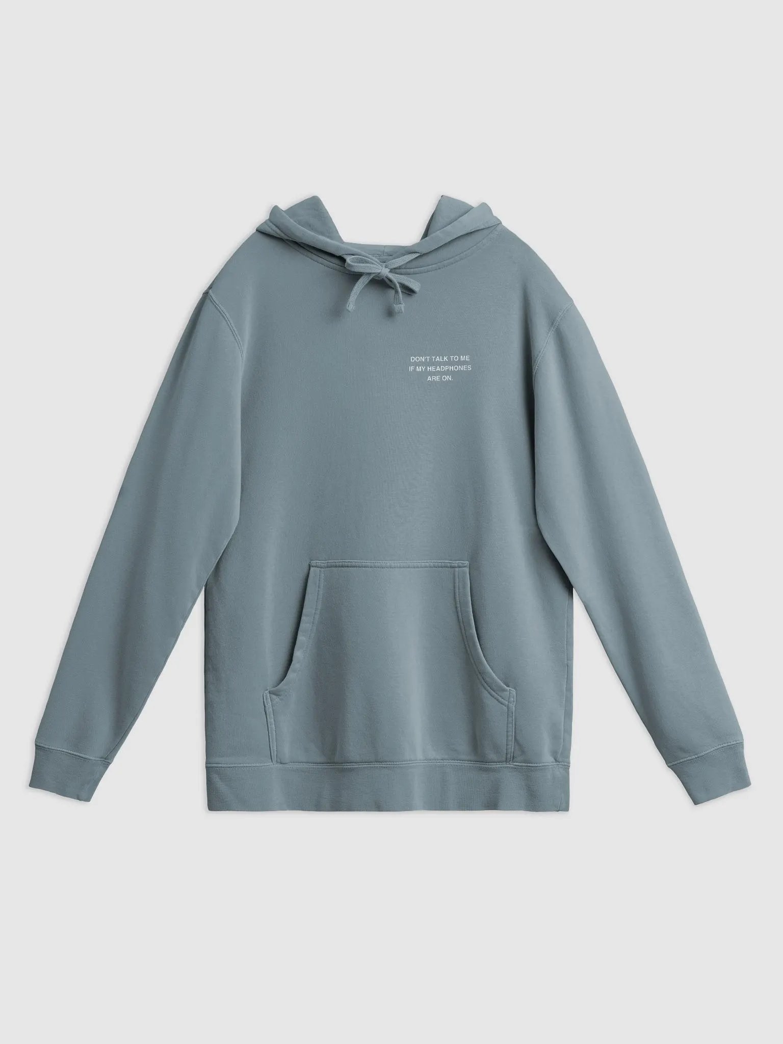 HEADPHONES ON (sm design) printed pigment hoodie product image (1)