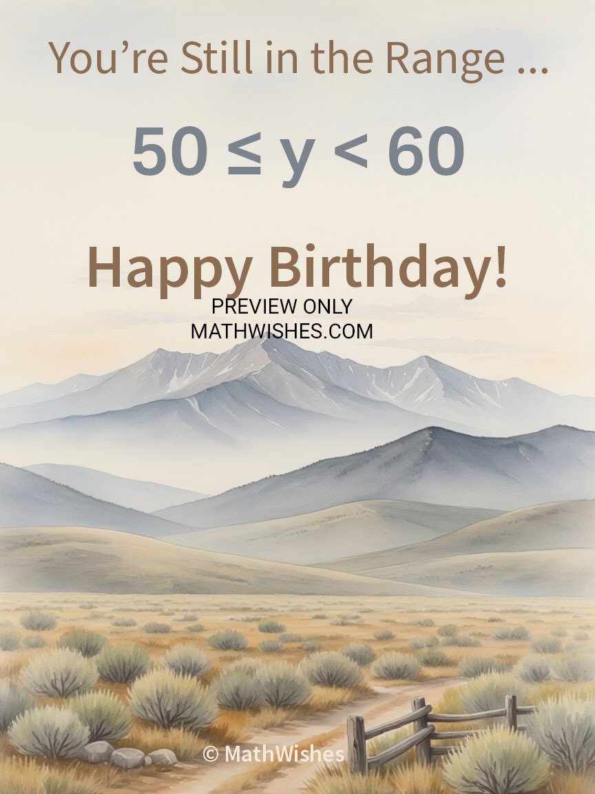 50s Birthday Card - Range product image (1)