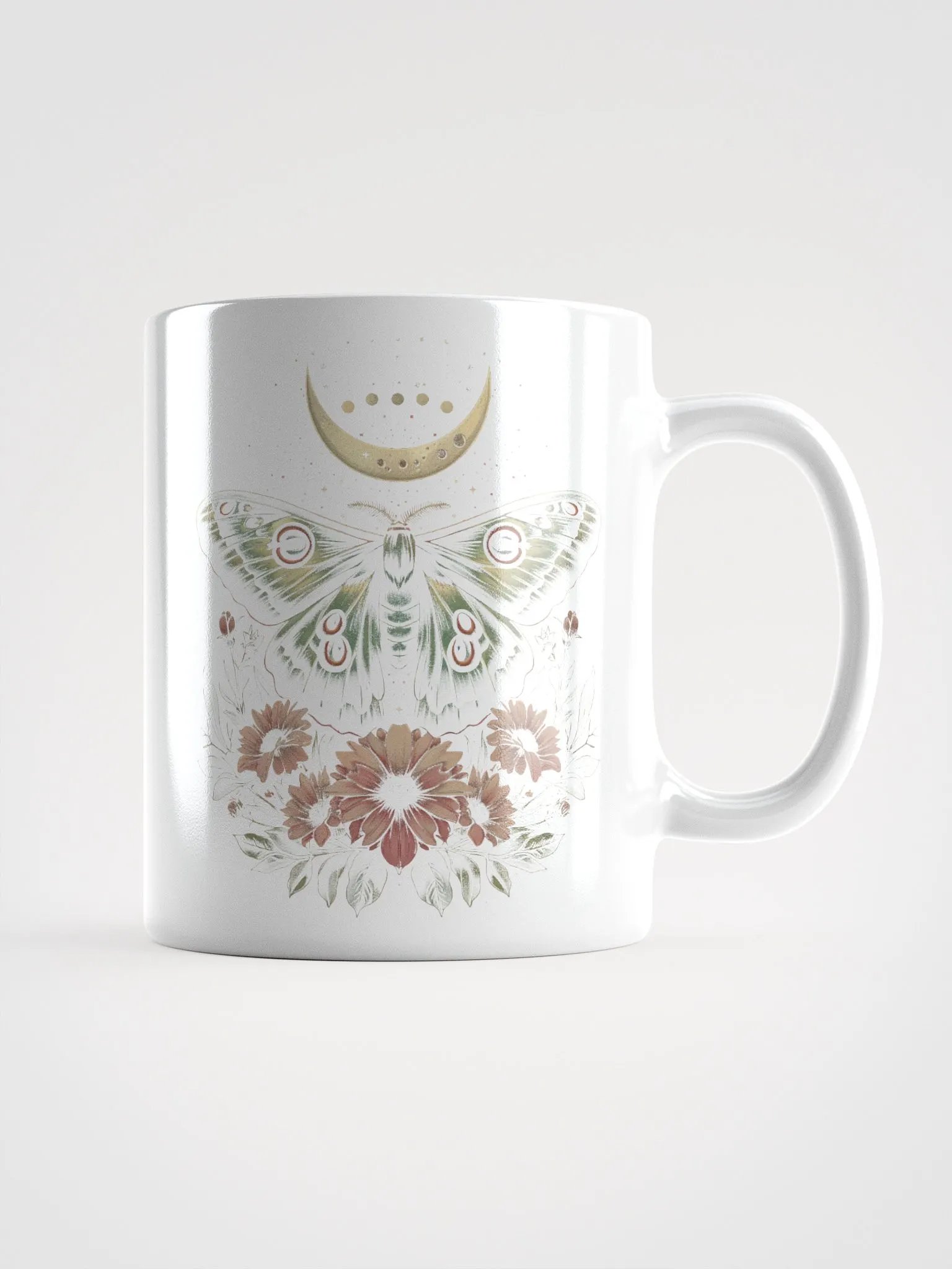 Lunar Moth In Floral Symphony Mug product image (1)