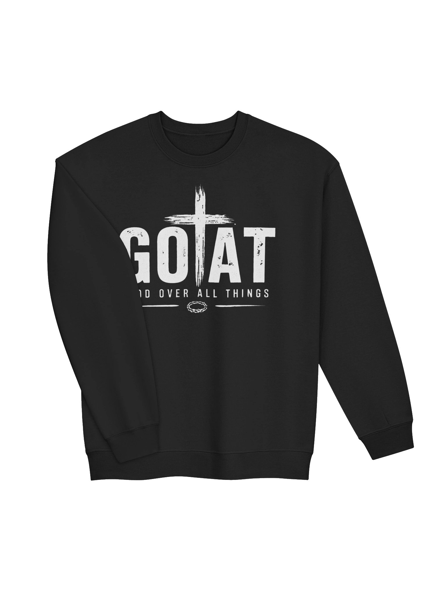 GOAT – God Over All Things Christian Sweatshirt | Inspirational Faith Crewneck | Kingdom Life Co. product image (4)