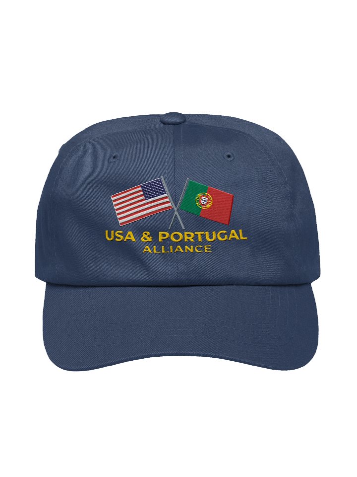 Transatlantic Unity: USA & Portugal Alliance Cap - Navy Blue 🇺🇸 🇵🇹 product image (1)