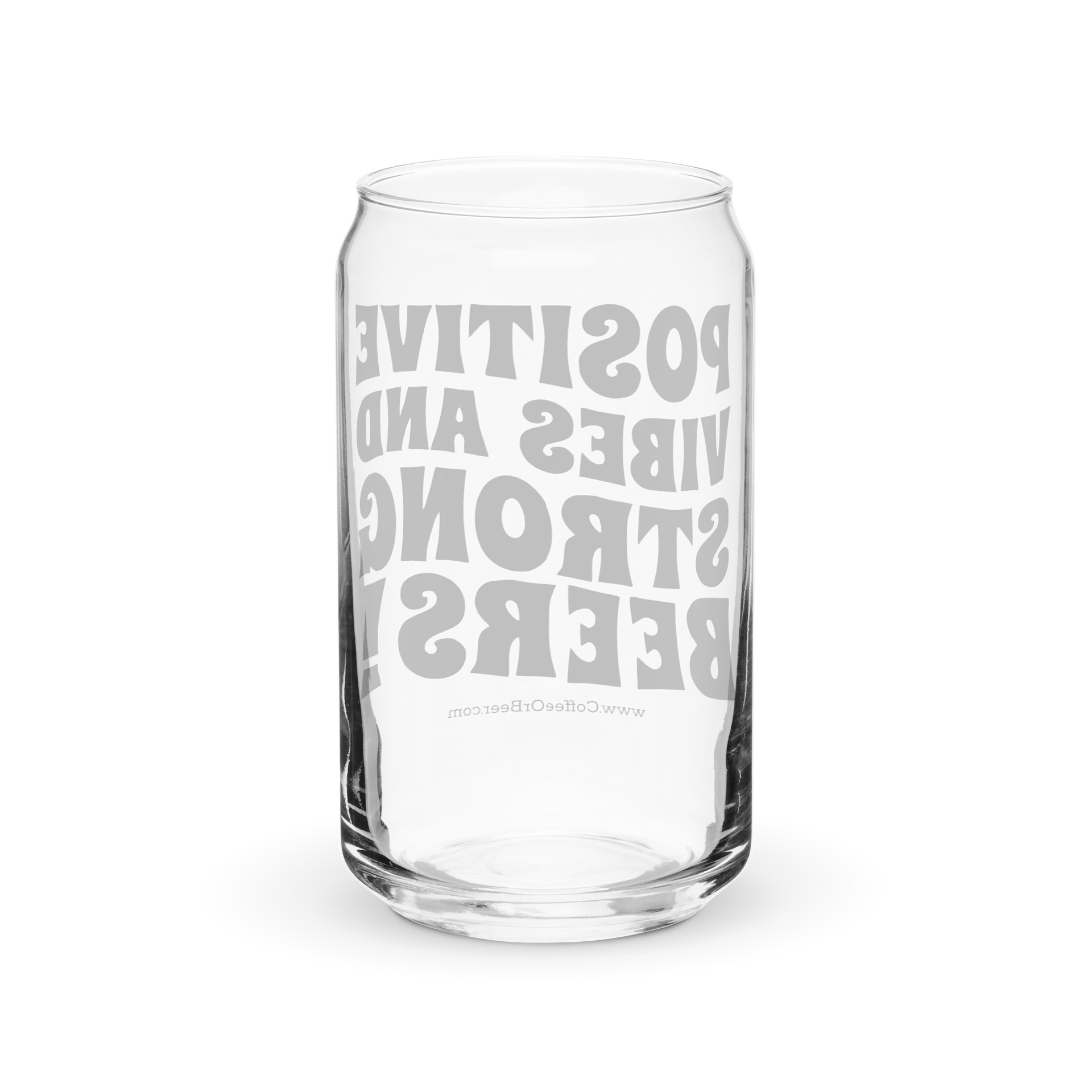Positive Vibes & Strong Beers Can-Shaped Pint Glass product image (2)