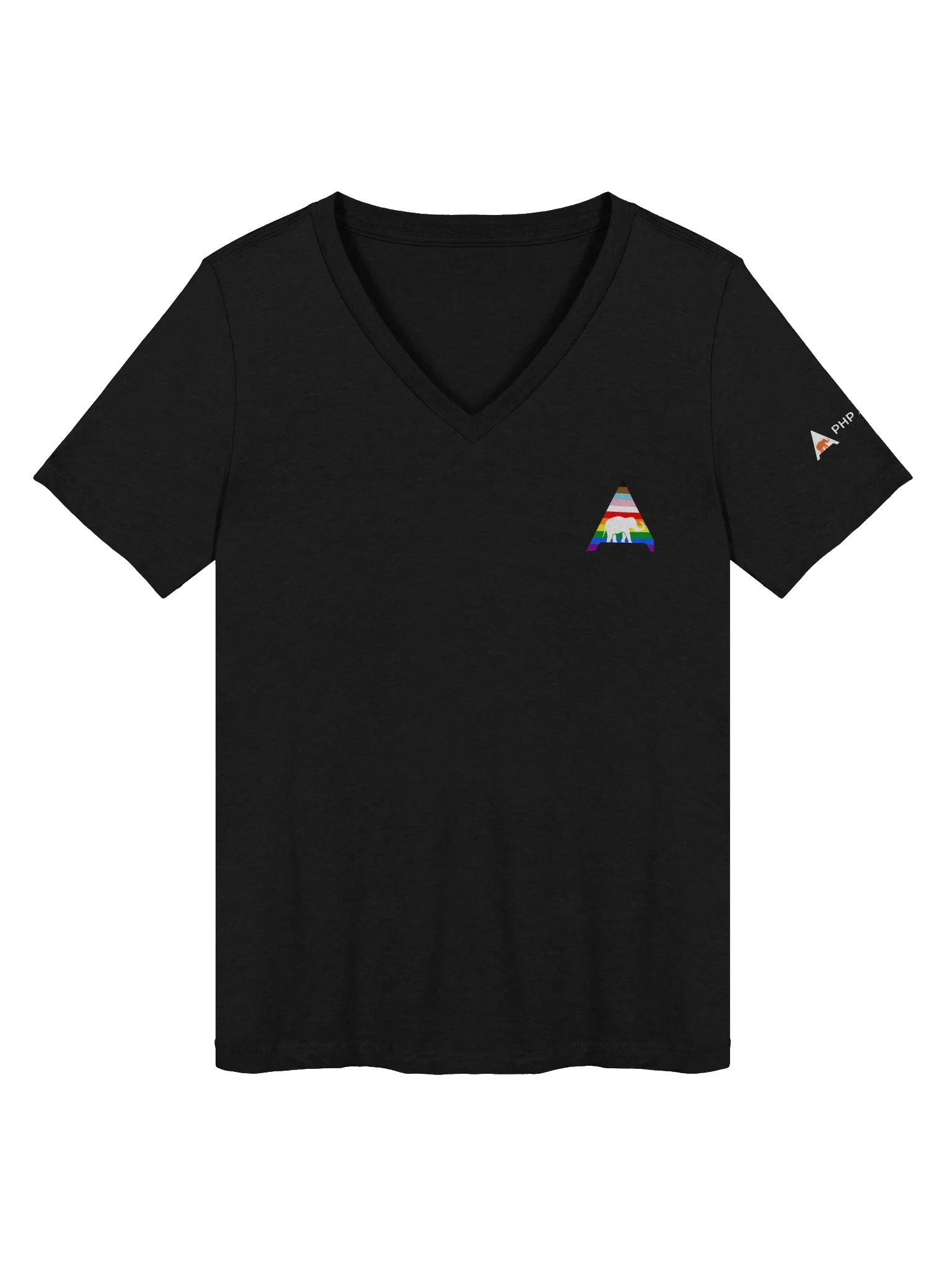 Bella+Canvas v-neck (PHP Architect Rainbow)