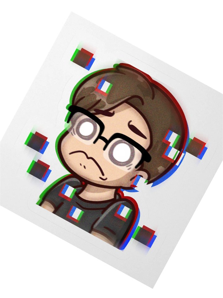 CrimsonStrife :Glitch: Emote Sticker product image (2)
