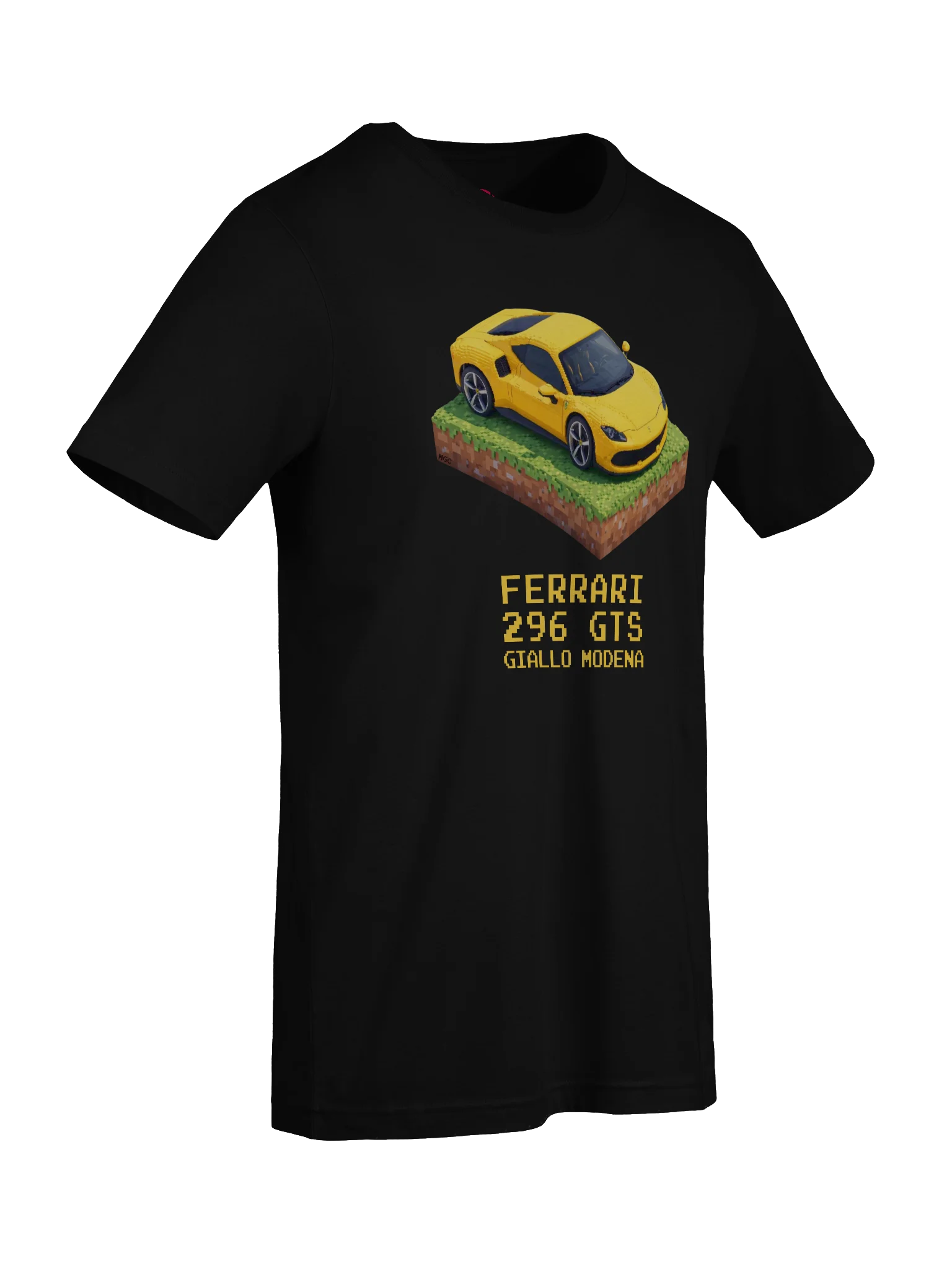 Yellow Ferrari 296 GTS Shirt (Pixel, Retro, Minecraft) product image (77)