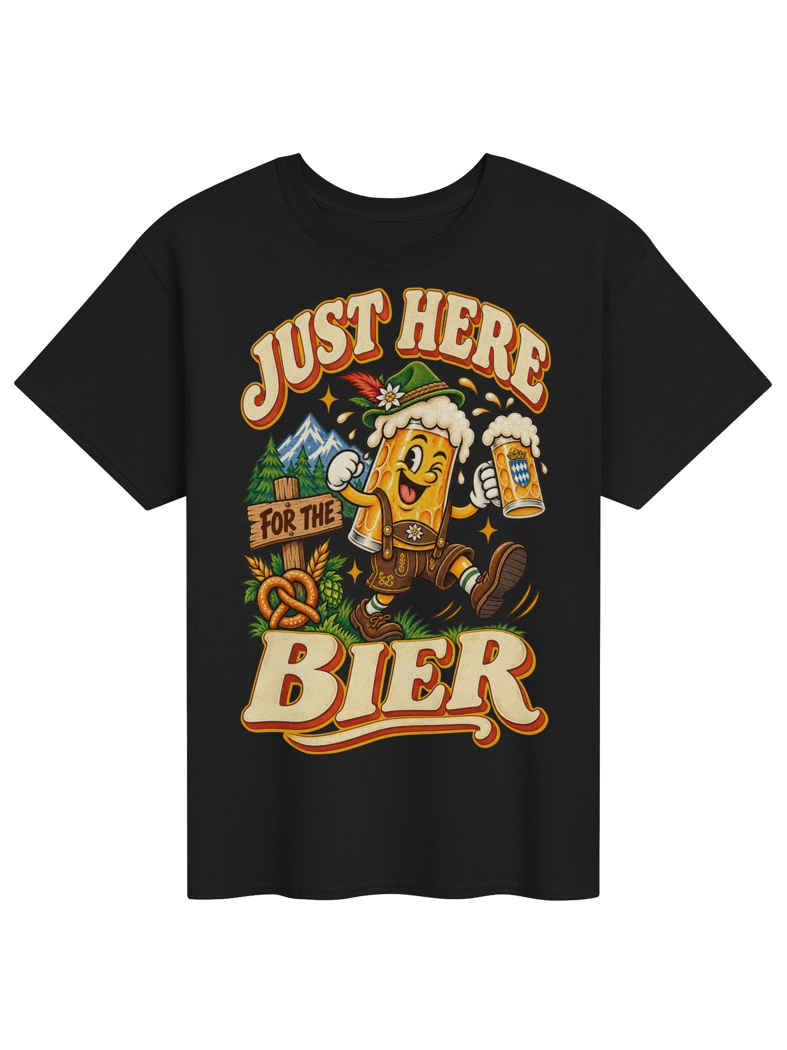 Just Here for the Bier Oktoberfest Funny Vintage Tee product image (8)