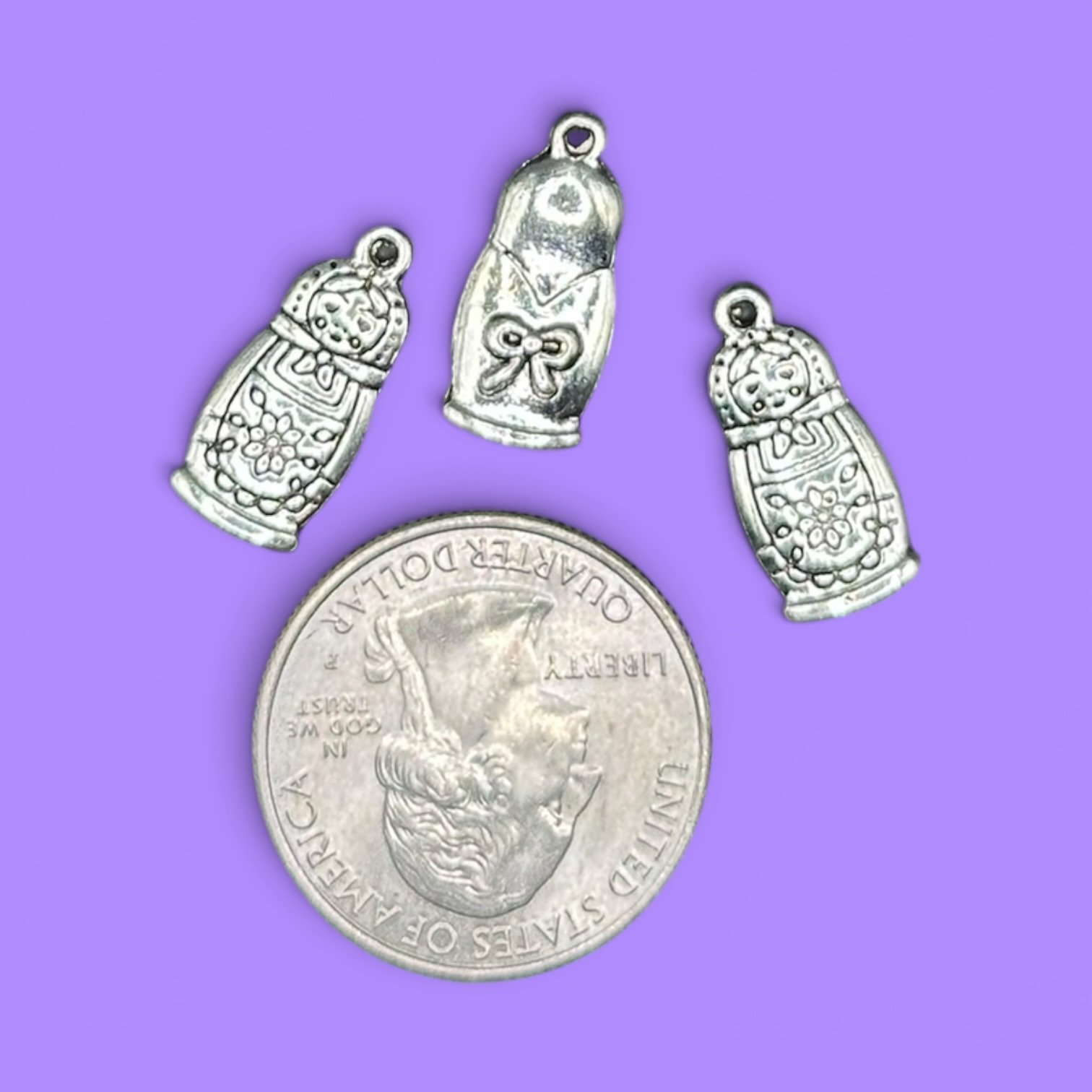 Russian Nesting Doll Silver Whinny Winners Braid and Bridle Charms for Horses | Little Shop of Ponies product image (2)