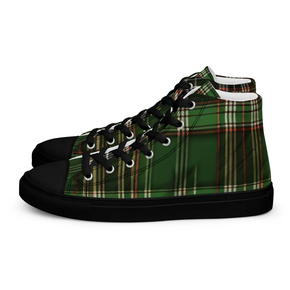 Green Tartan Shoes - Men's High Tops product image (1)