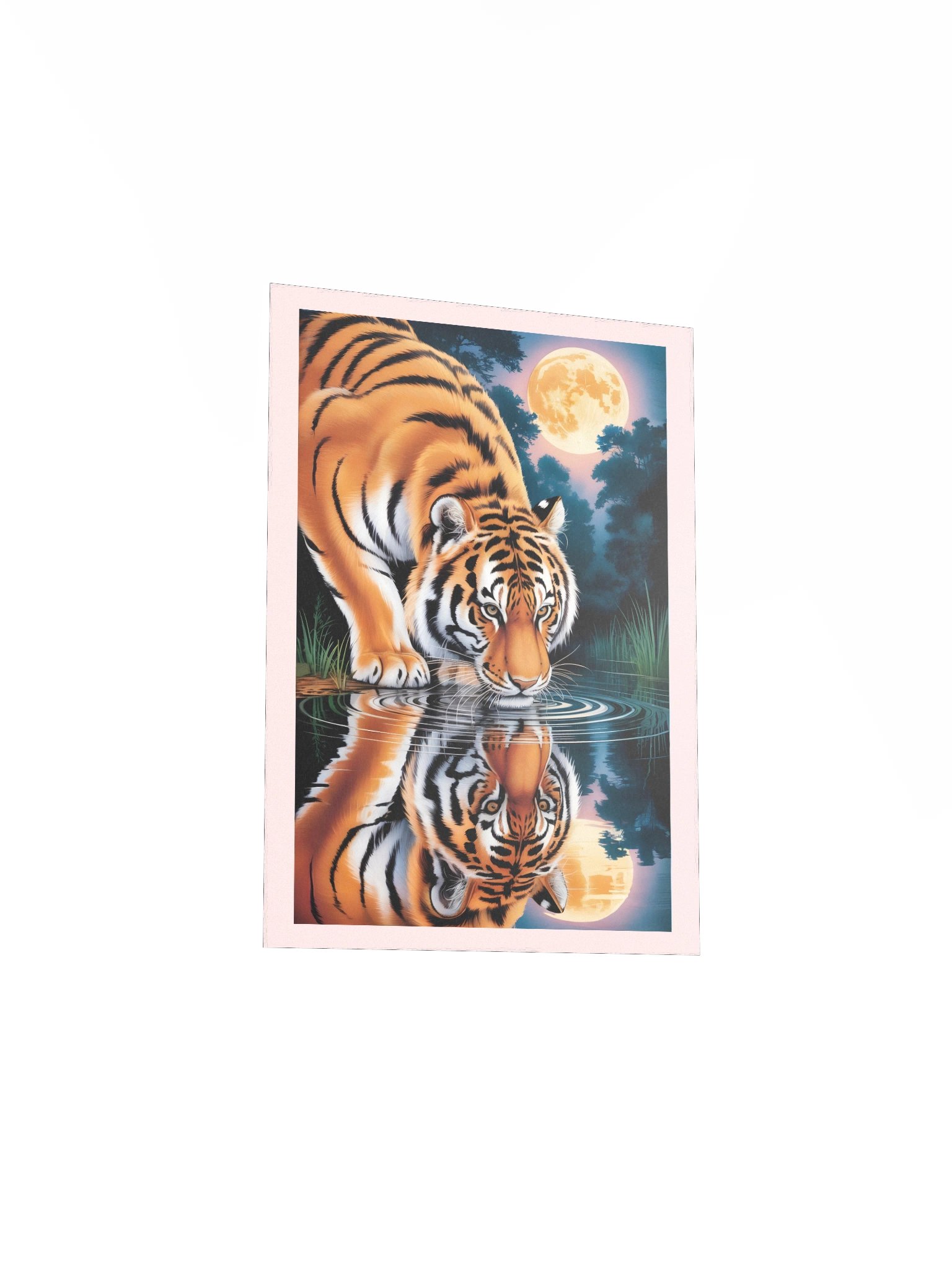Moonlit Tiger Poster – Spiritual Strength & Reflection Wall Art product image (4)