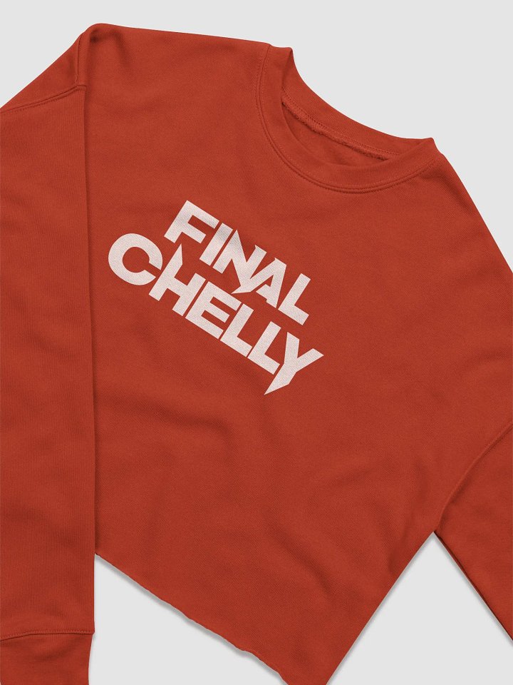 Final Chelly Logo Womens Printed Crop Top Sweatshirt product image (2)