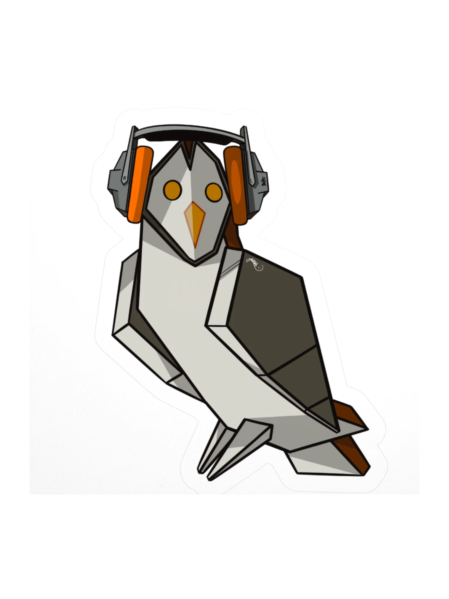 The Beats Owl — Kiss-Cut Sticker product image (1)