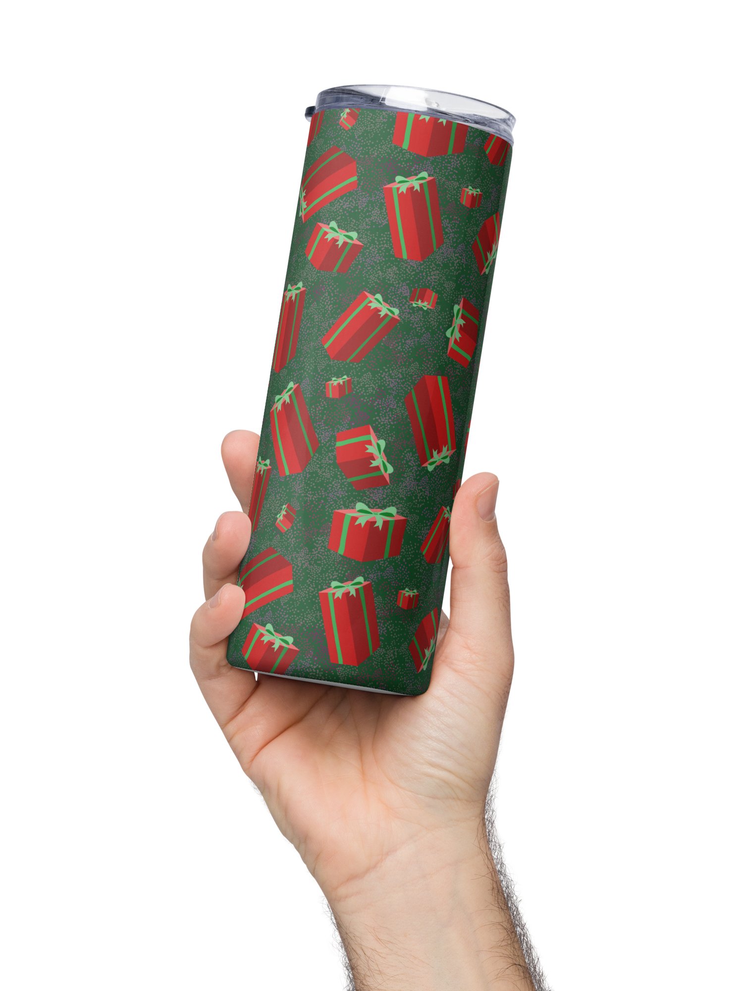 Retro Floating Red Presents Stainless Steel Tumbler with Straw product image (3)