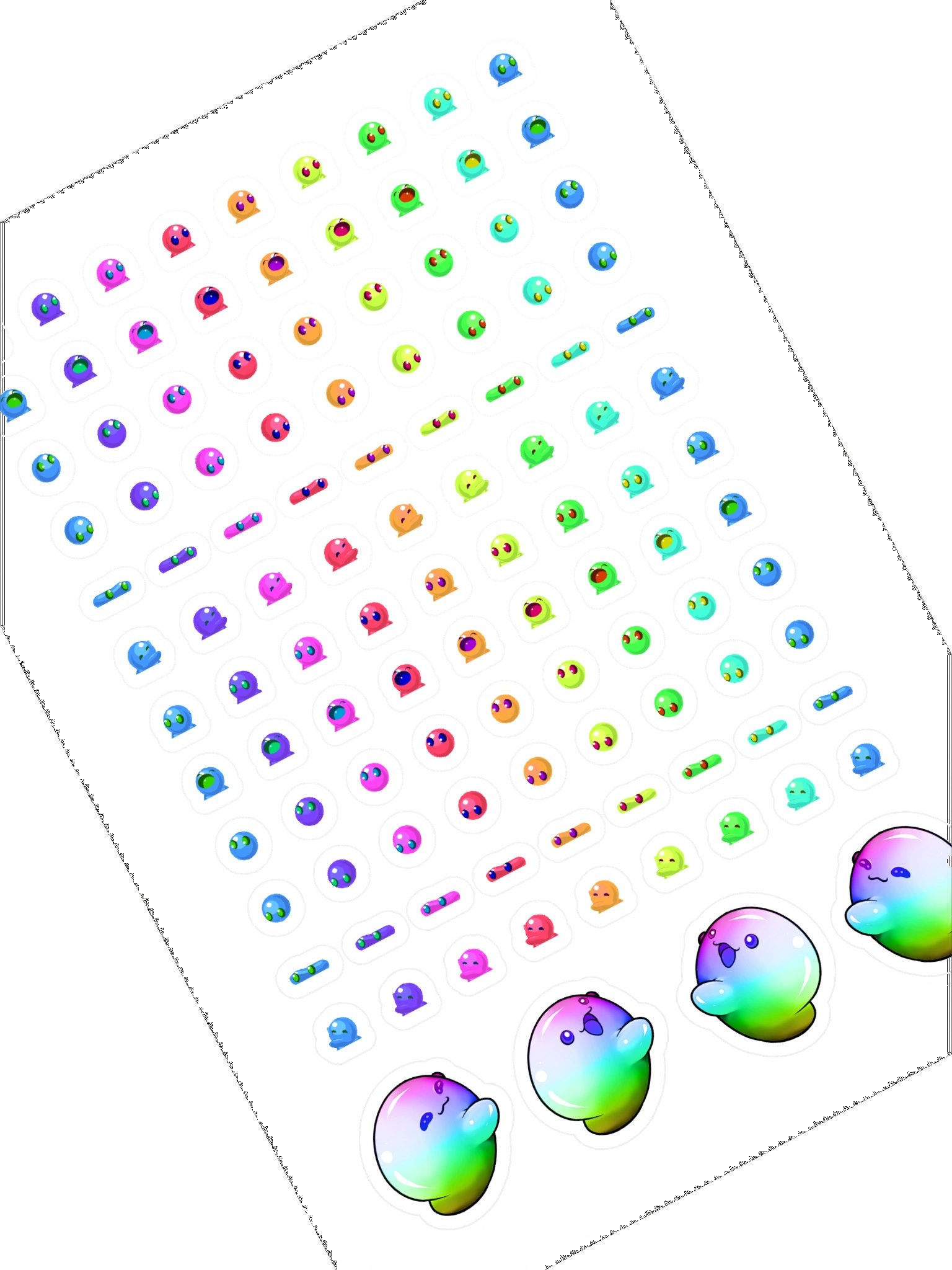Bubbles Sticker Sheet RAINBOW product image (1)