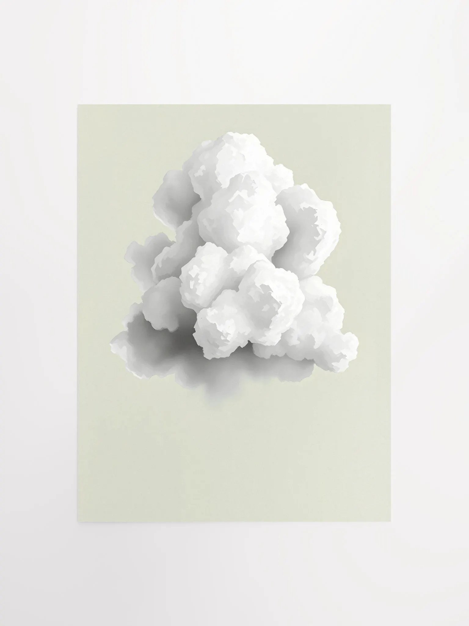 Cartoon Cloud on Olive Green Background product image (2)