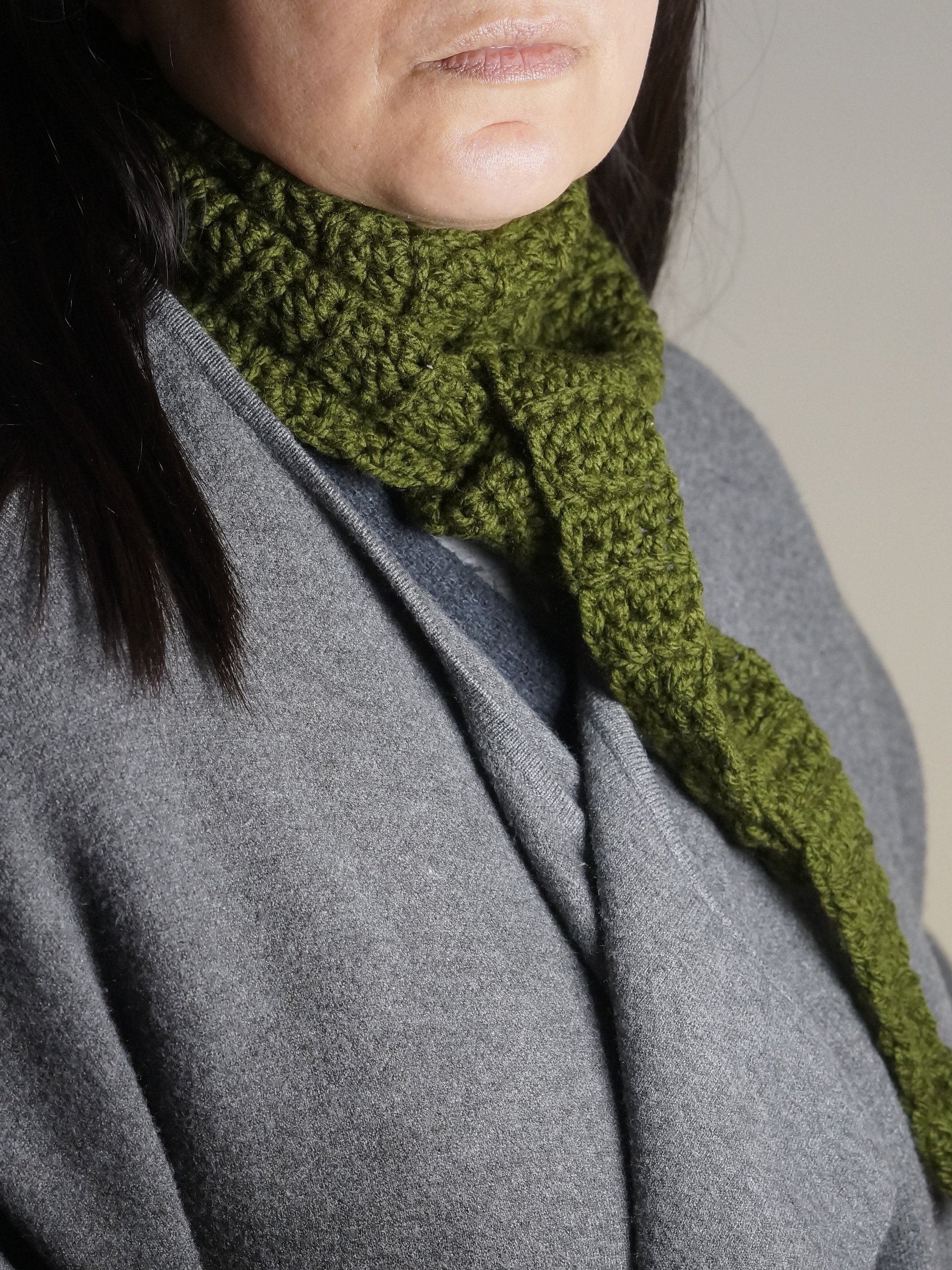 Beginner thin scarf Crochet pattern product image (1)
