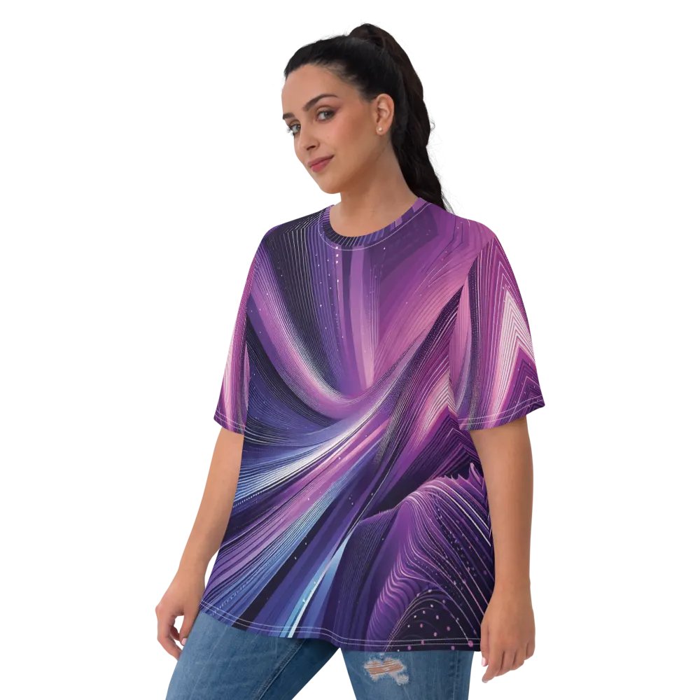 Women's Full-Print-5 Violet Glitch Tee product image (2)