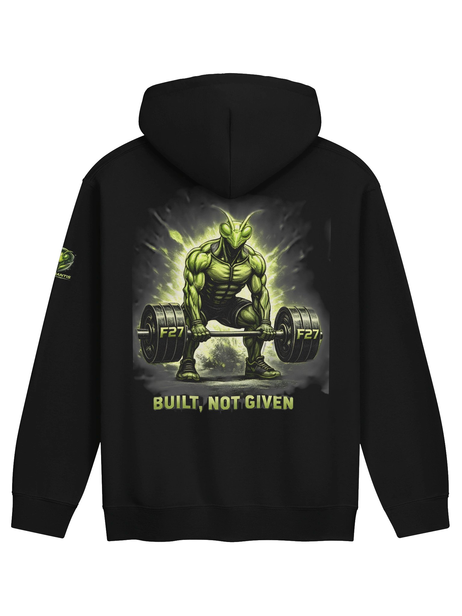 F27 Mantis Strength In Silence Hoodie | Motivational Gym Wear by FayzieBobs product image (1)