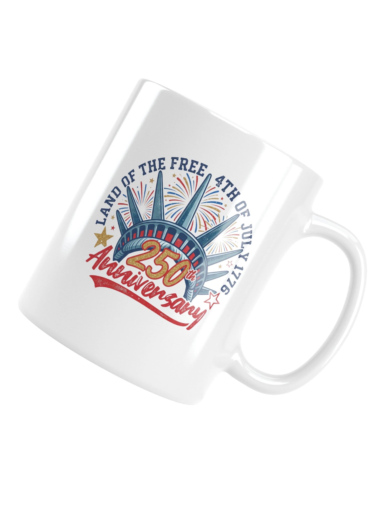 4th of July Statue Liberty Fireworks Distressed Varsity Tee product image (6)