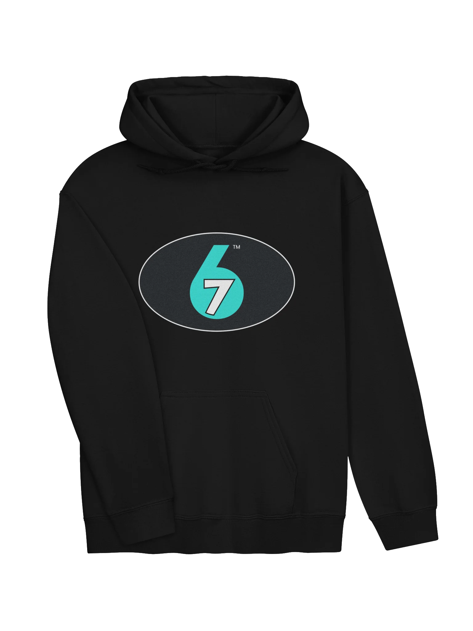 Adult Pullover Hoodie - Black, Logo on front product image (3)