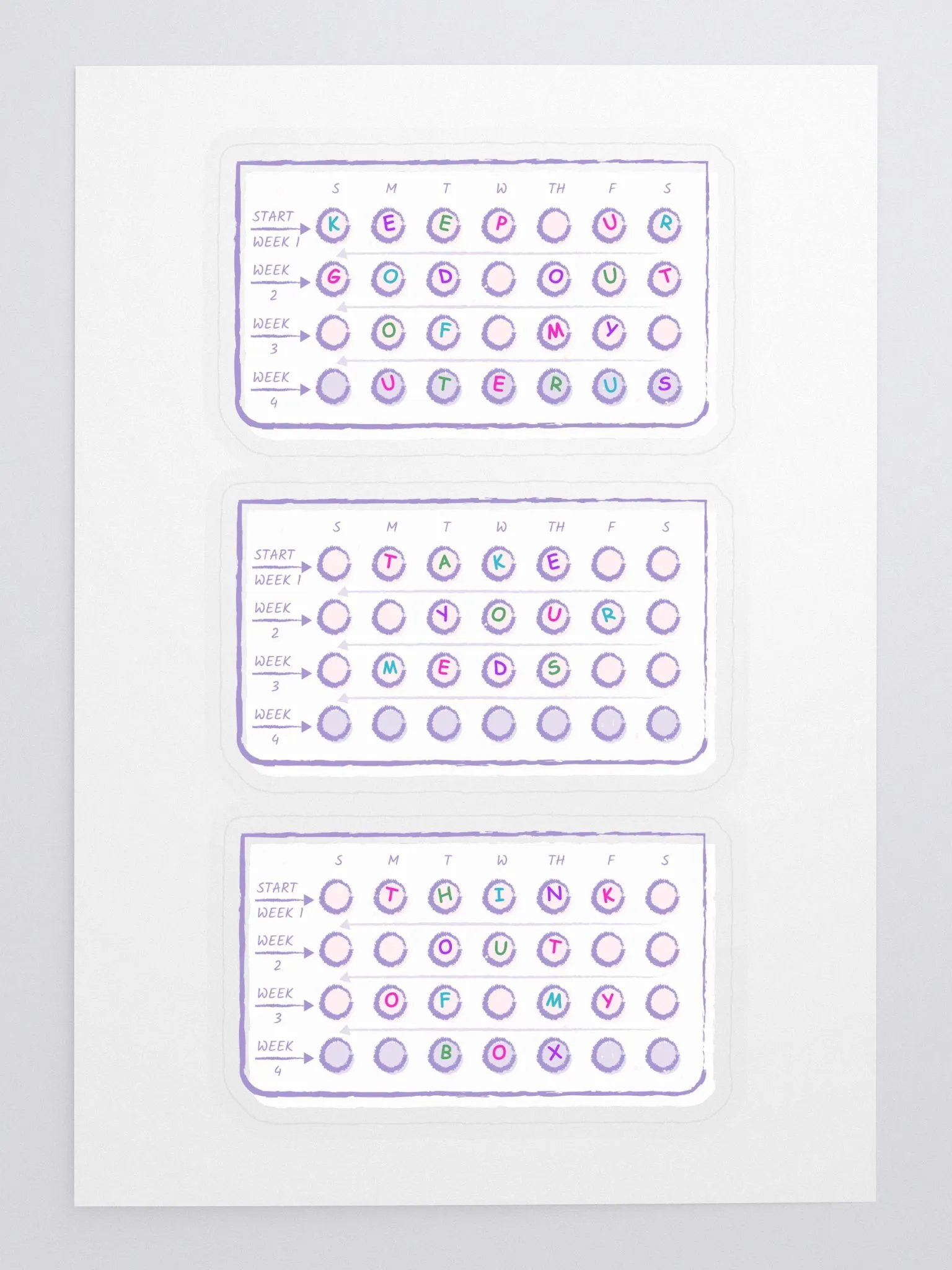 Birth Control Sticker Sheet product image (3)
