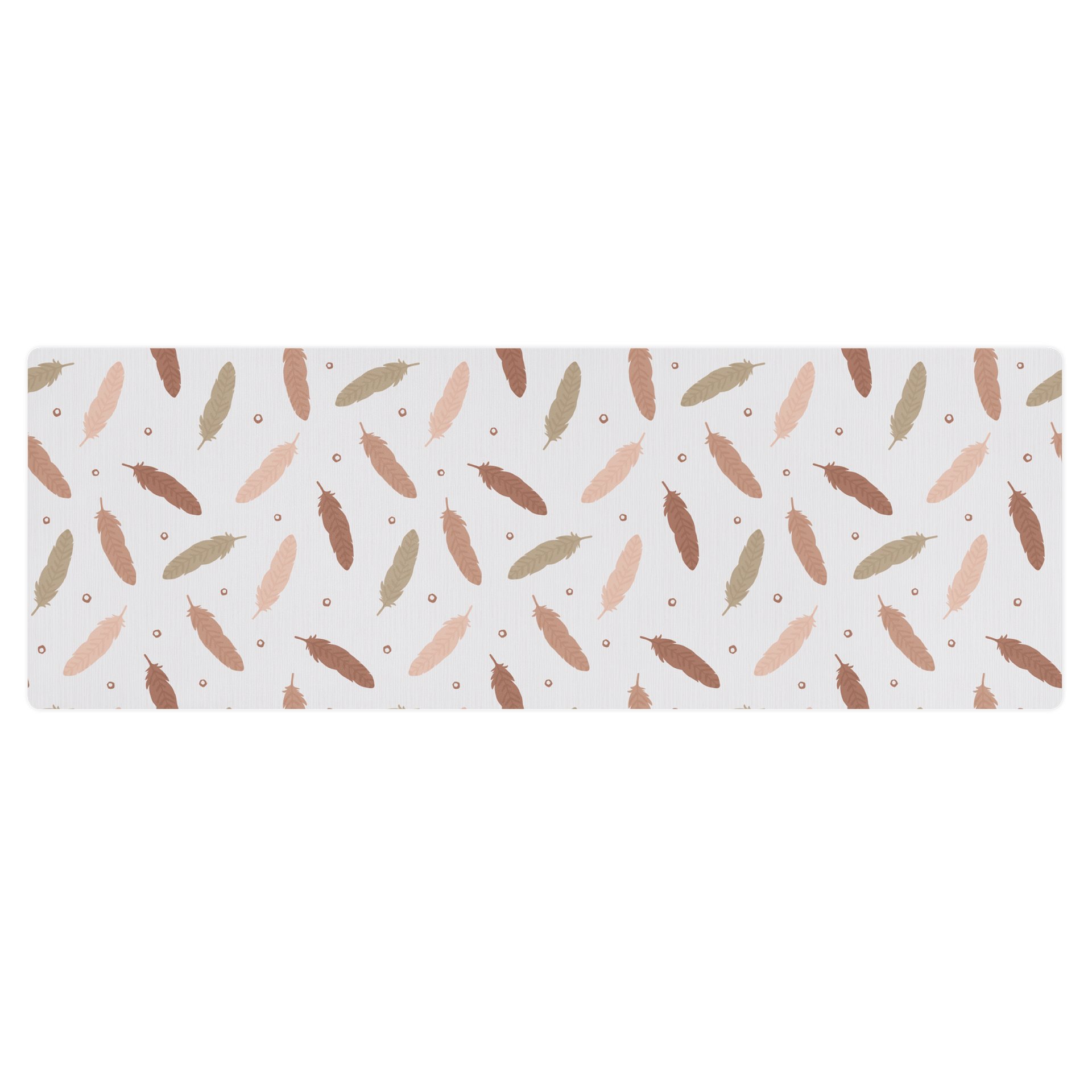 Mocha Mousse Feathers Yoga Mat product image (1)