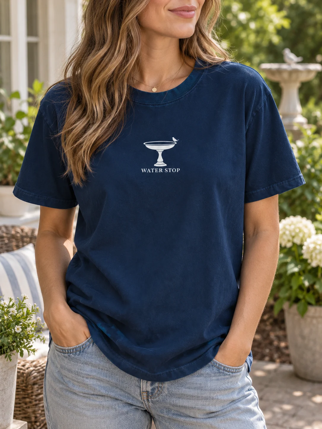 WATER STOP | Minimalist Birdbath Tee product image (2)