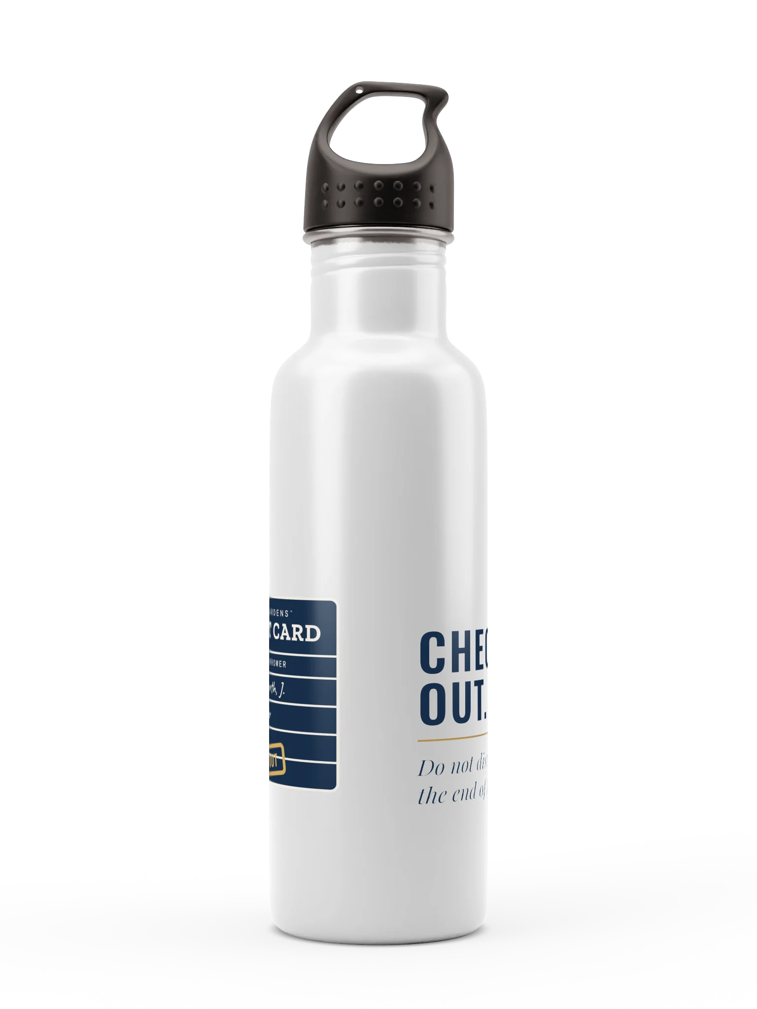 Checked Out Water Bottle product image (1)