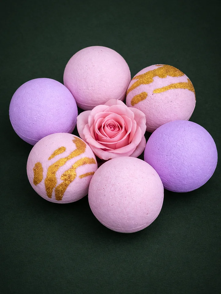 Rose Scented Bath Bomb Set product image (1)