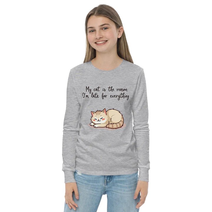 Cute Cat Excuse Long Sleeve Tee product image (2)