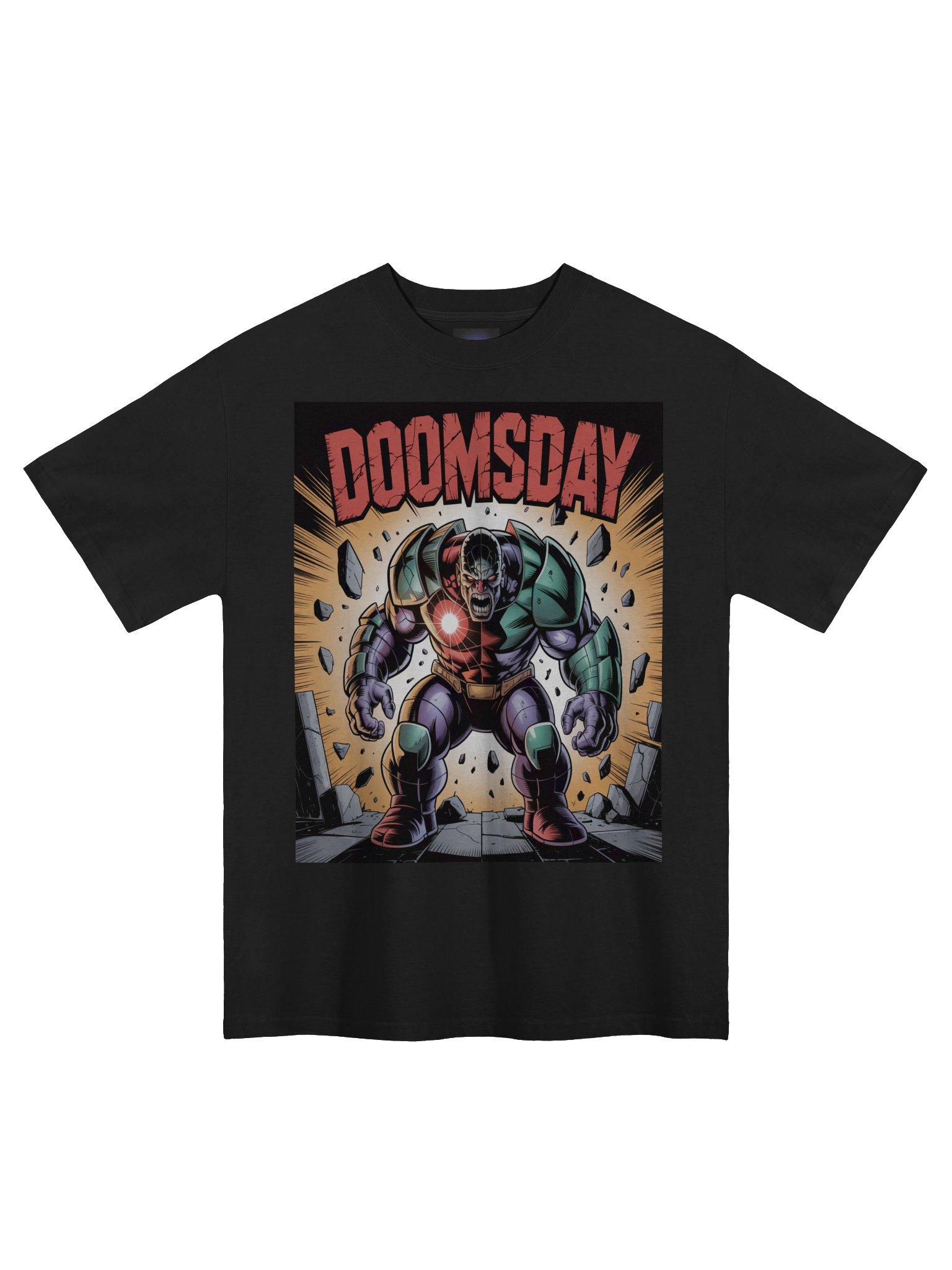 Apocalyptic Rampage: Doomsday Oversized Faded Tee product image (3)