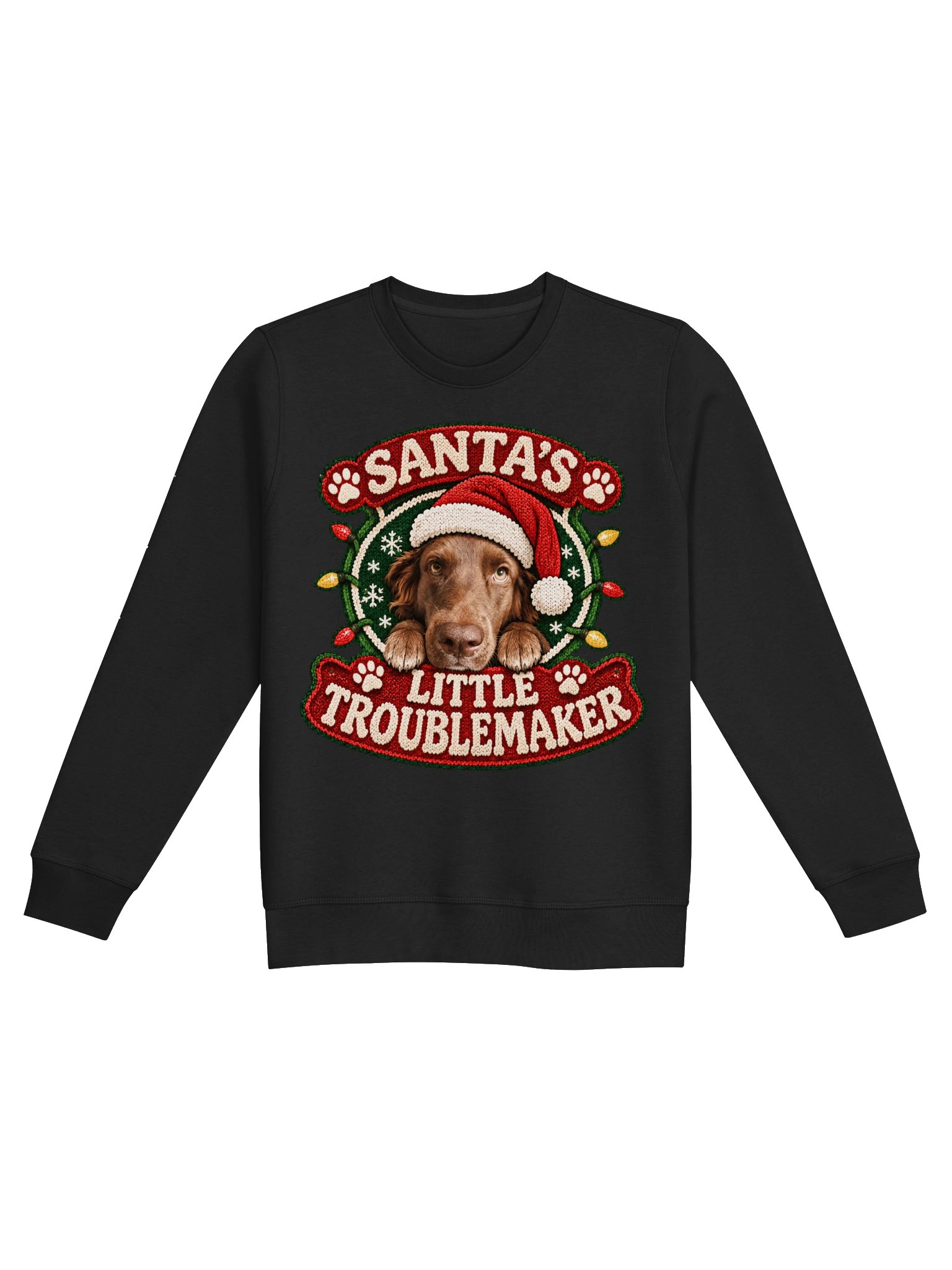 Santa’s Little Cuddler Christmas Dog Sweatshirt product image (1)