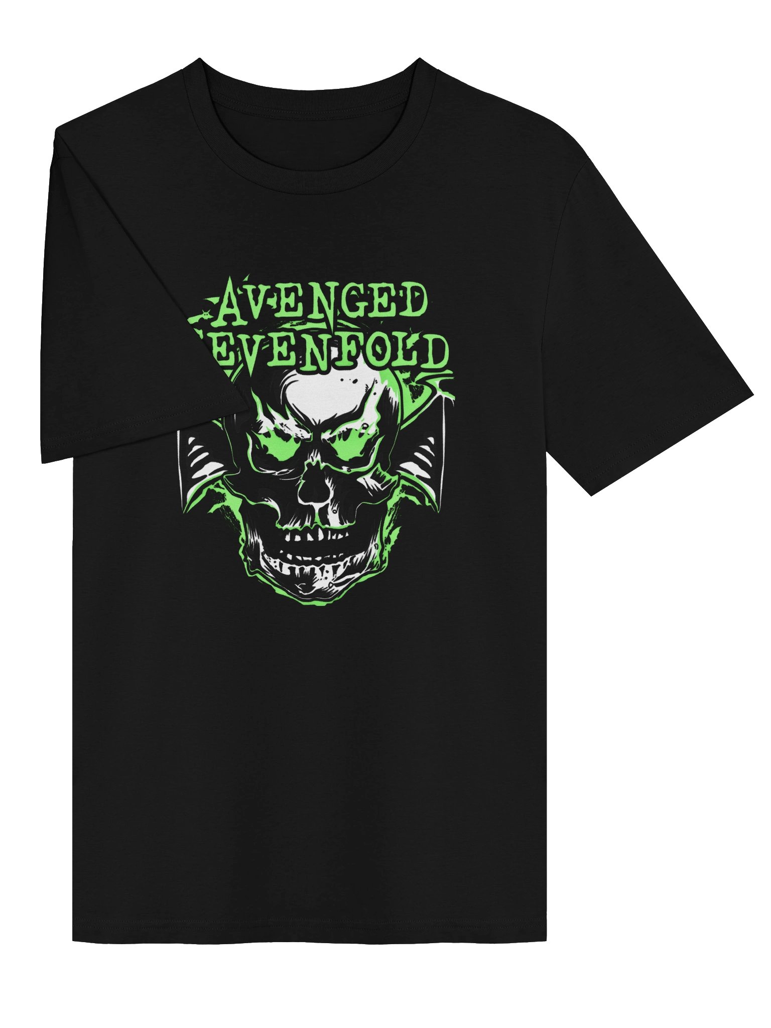 Avenged Sevenfold Deathbat Neon Green T-Shirt | Stanley/Stella Unisex Organic Blank product image (3)