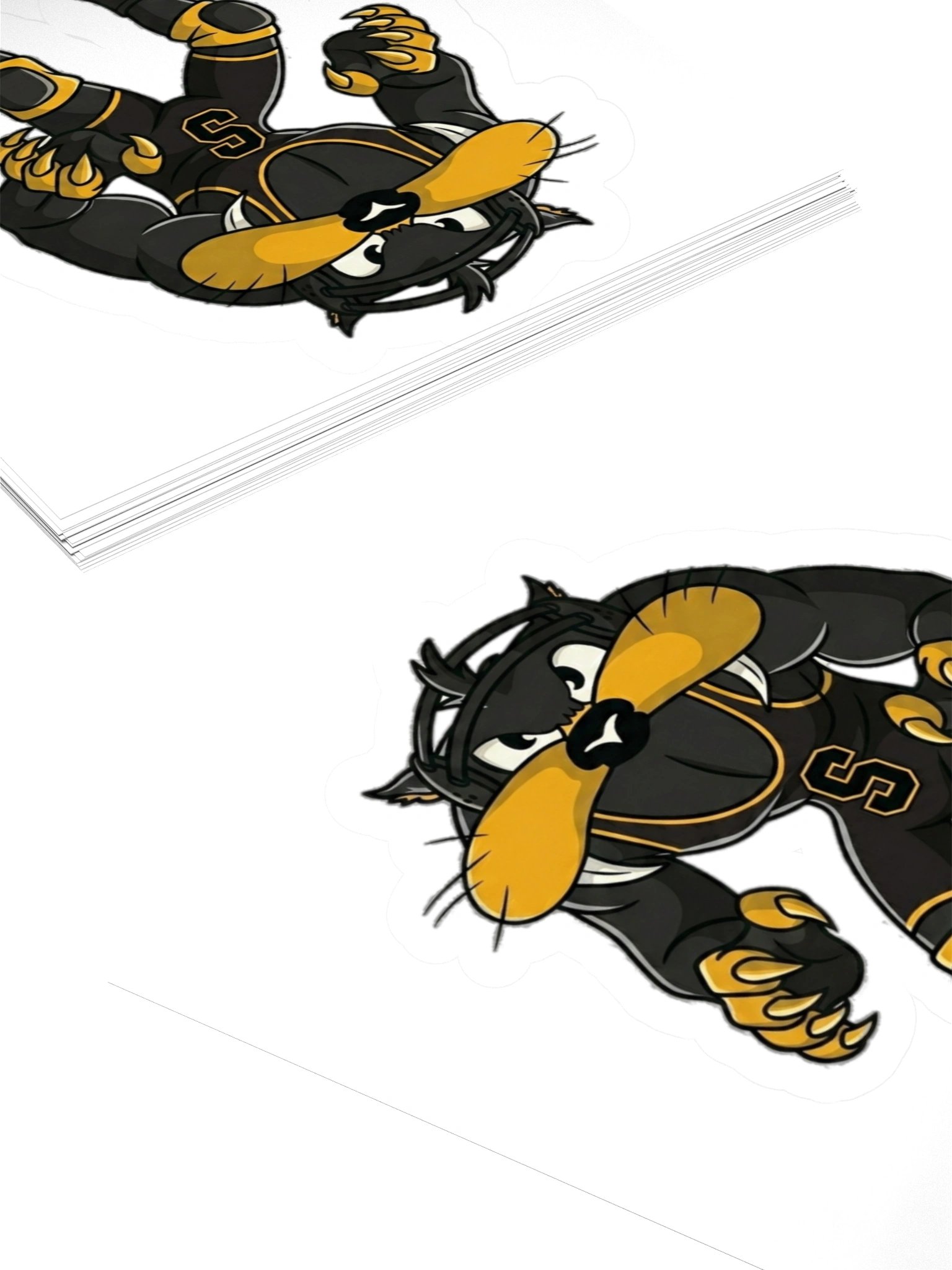 Saguaro Sabercats Wrestling Mascot Kiss Cut Sticker product image (4)