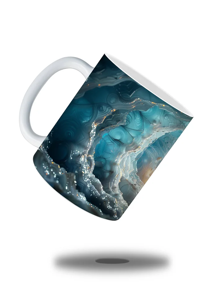 Ocean Agate 11oz Coffee Mug – Stunning Blue Geode-Inspired Ceramic Cup – Perfect for Coffee, Tea, and Unique Gift Giving product image (2)