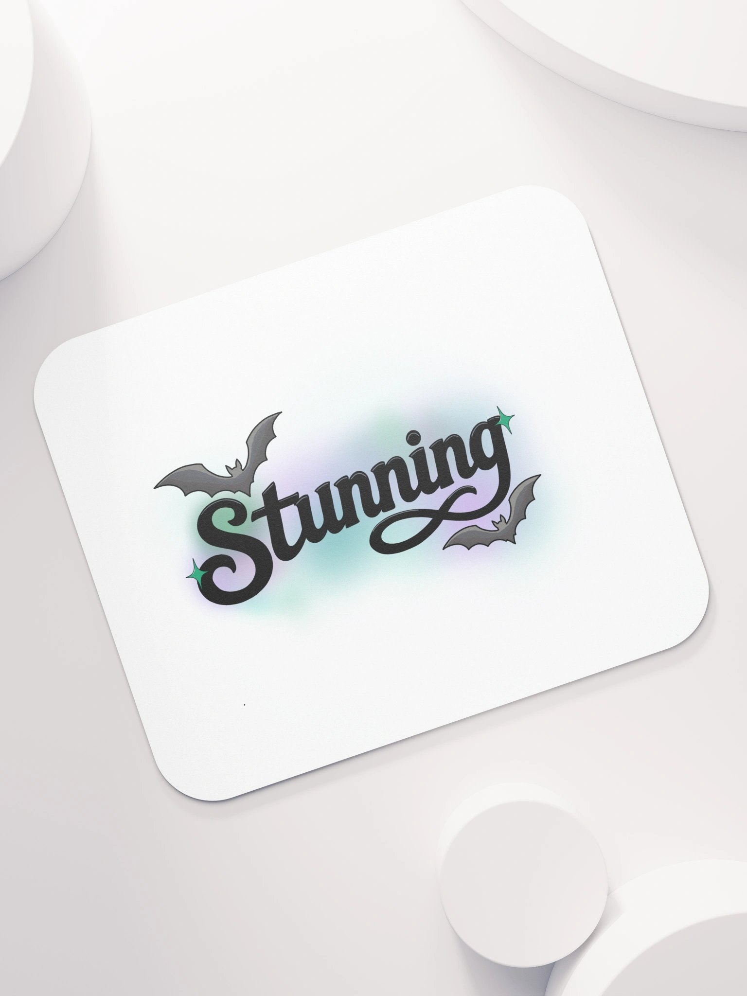 Stunning - Black - White Mouse Pad product image (7)