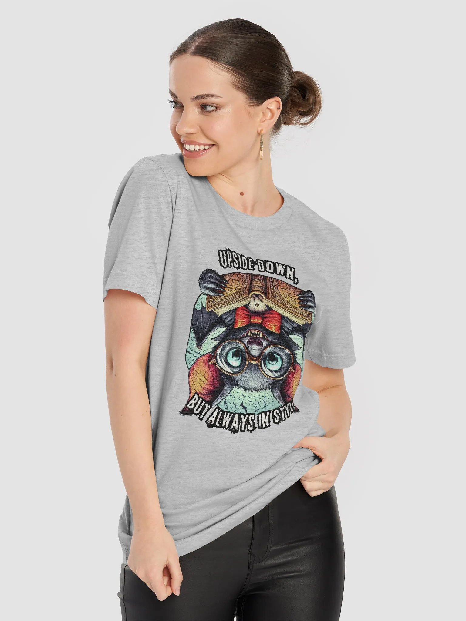 Whimsical Bat Reader T-Shirt product image (43)