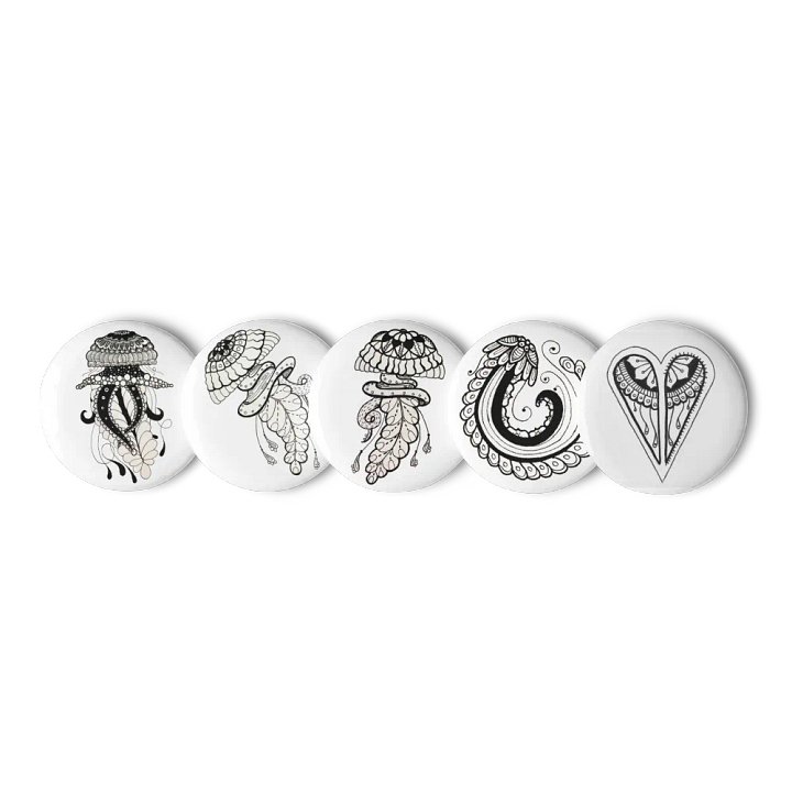 ElegantJellyfishPinButtonSet product image (1)