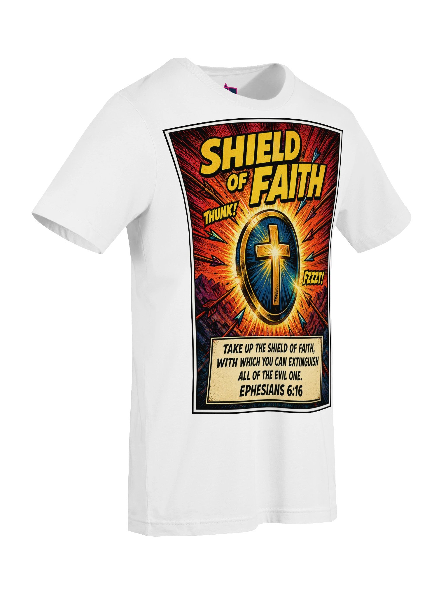 Shield of Faith - Unisex Christian Faith Comic Tee product image (7)